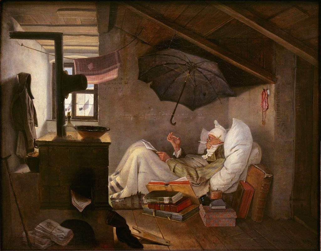 Carl Spitzweg: Der arme Poet, 1839; Wikimedia Commons