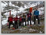 Čarov turni smuk, konec snega na 1300 m v Zadnjiškem dolu